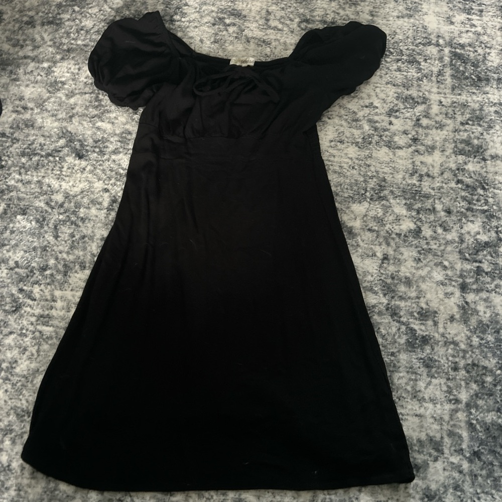 Brand Mini Dress in Black